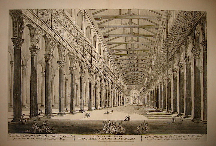 Barbault Jean (1718-1762) Spaccato interno della Basilica di S.Paolo fuori delle mura, eretta da Costantino Magno 1763 Roma